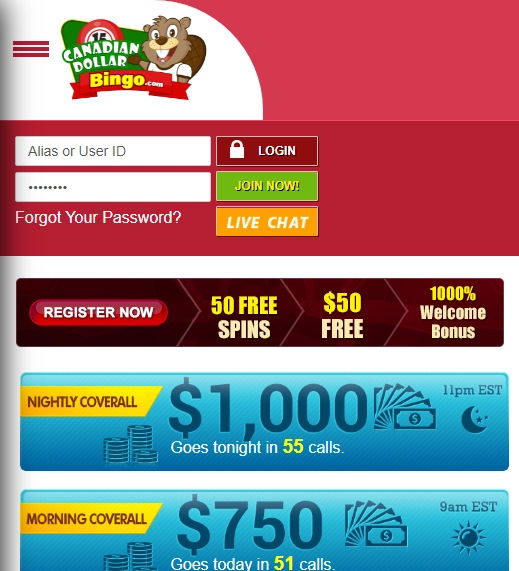 Canadian Dollar Bingo Casino